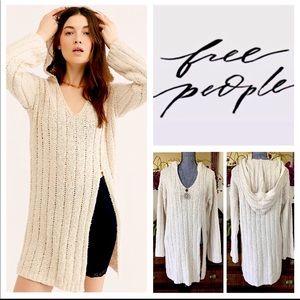 NWT Free People Seascape Knit Hoodie Sweater
